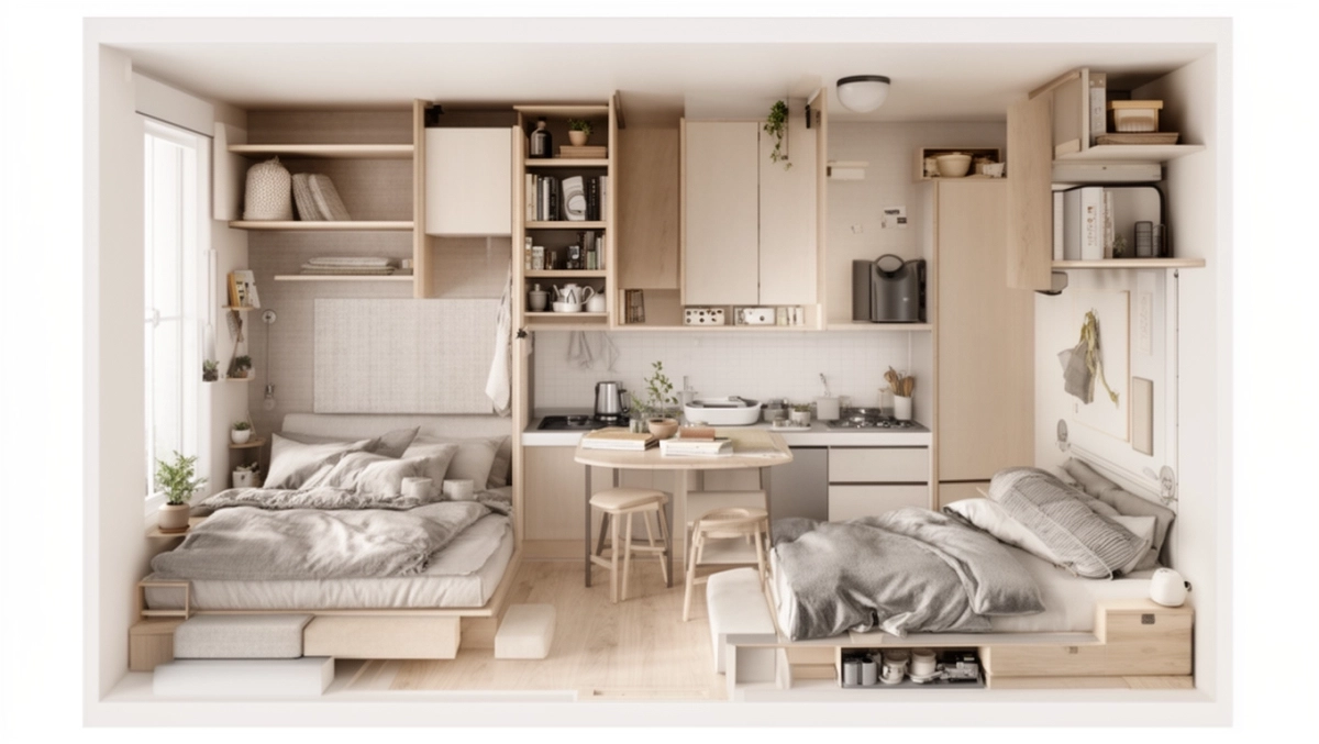 Aranżacja kawalerki 35m2