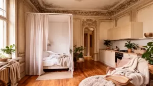 Kawalerka z wydzieloną sypialnią