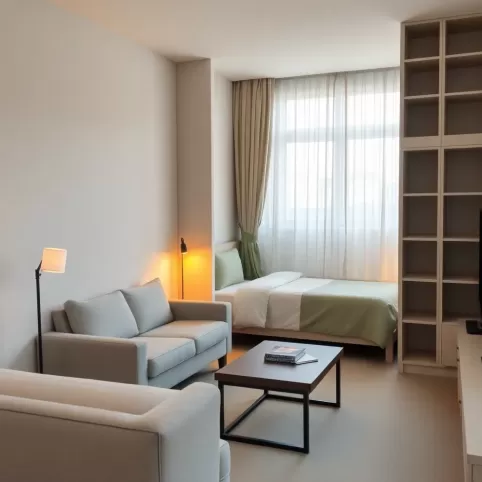 Pokój dzienny i sypialnia w jednym aranżacje