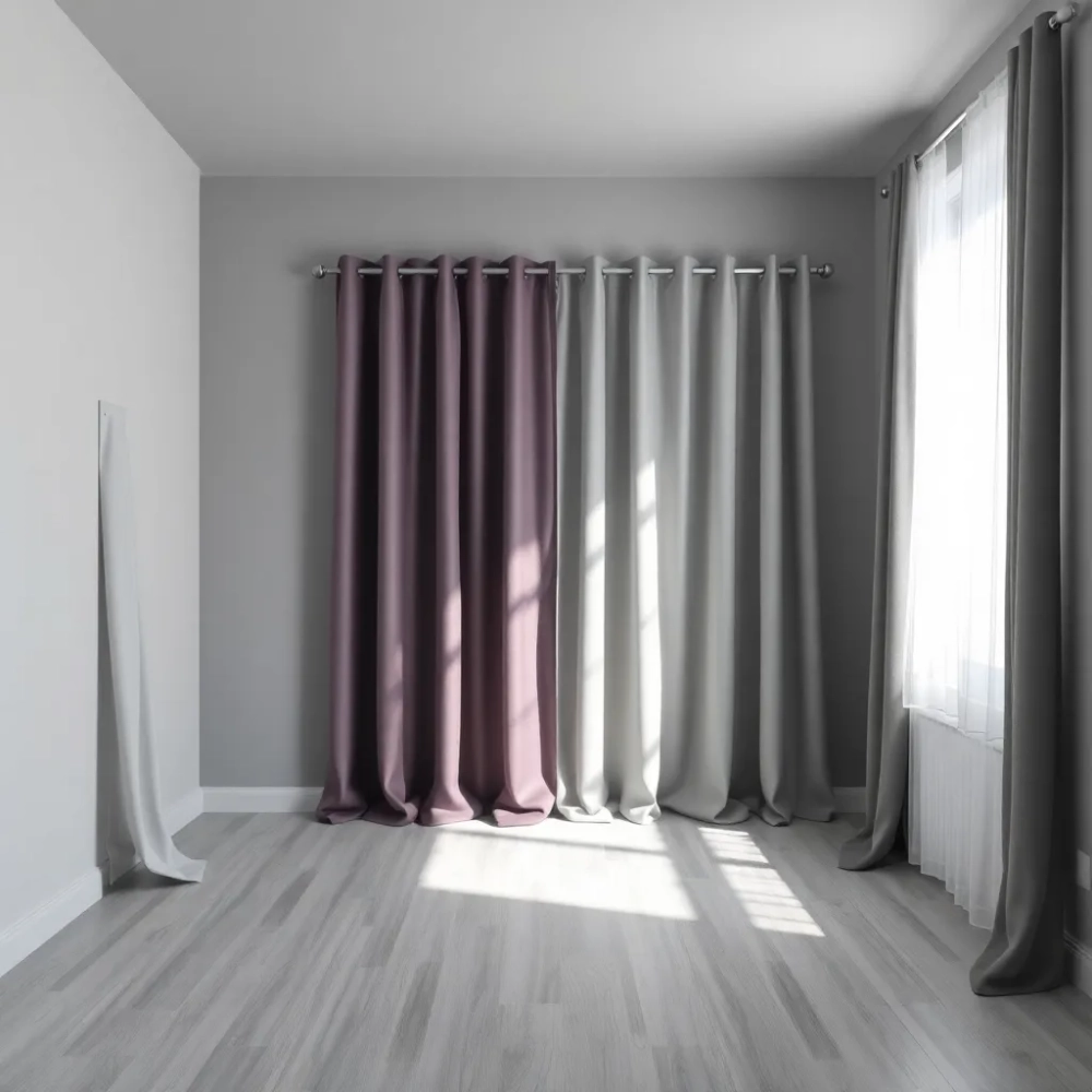 Szary pokój jakie zasłony